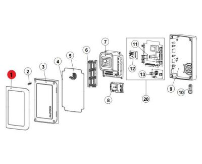 ALUTECH CUTR400.01-A: Рамка для блоков управления CU-AM/CU-TR230/CU-TR400 фотография